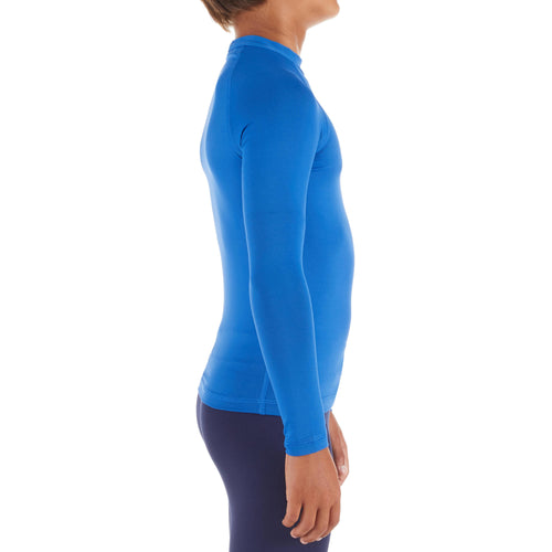 A photo of the Long-Sleeve UV Rash Guard Surf T-Shirt Kids' in use