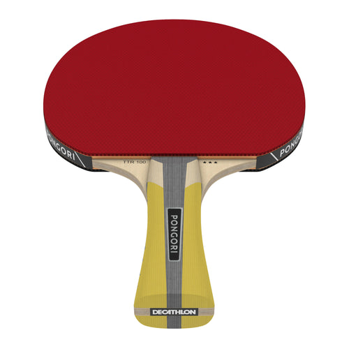 A photo of the Pongori Table Tennis Set of 2 TTR 100 Paddles and 3 TTB 100* 40+ Balls in use