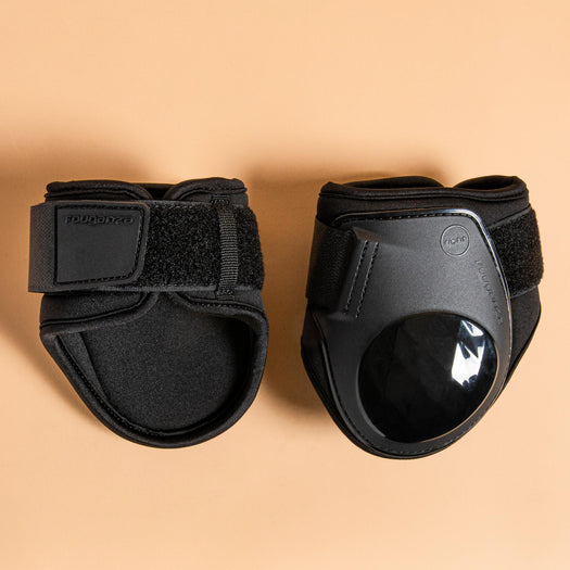 Fetlock Boots for Horses 500 Twin-Pack - Black, black Image 2 of 2