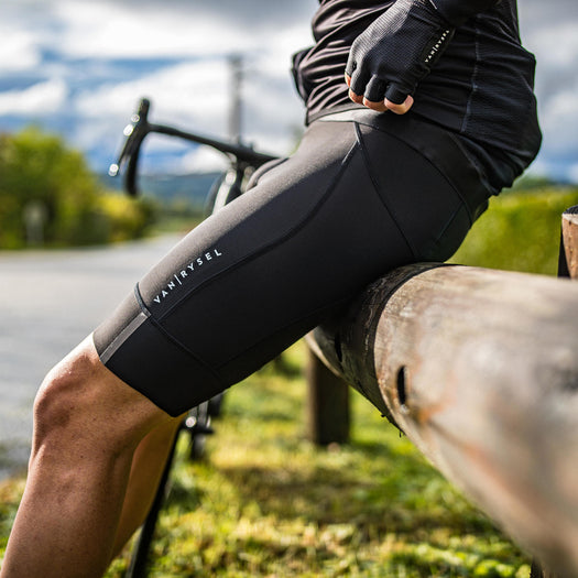 Van Rysel Winter Cycling Bib Shorts Men's, black Image 1 of 5