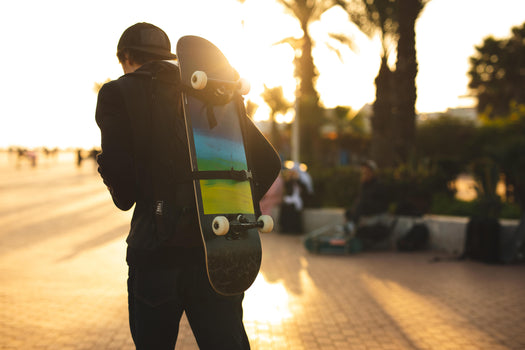 Oxelo 100 Parrot Complete Skateboard, black Image 1 of 5