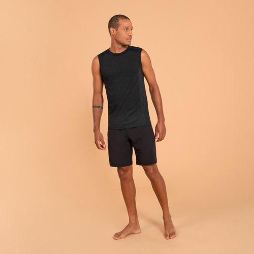 A photo of the Men's Lightweight Yoga Shorts in use