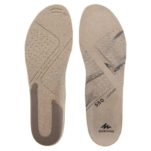 A photo of the Quechua 550 Leather Hiking Insole in use