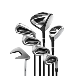 ADULT GOLF KIT 7 CLUBS RIGHT HANDED GRAPHITE SIZE 2 - INESIS 100, Image of