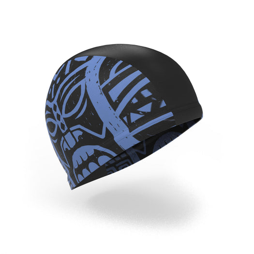 Mesh swim cap - Printed fabric - Tiki black blue, black Image 2 of 2