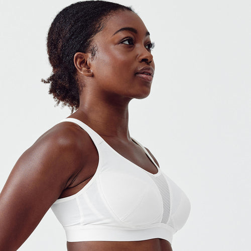 A photo of the High Support Running Bra in use