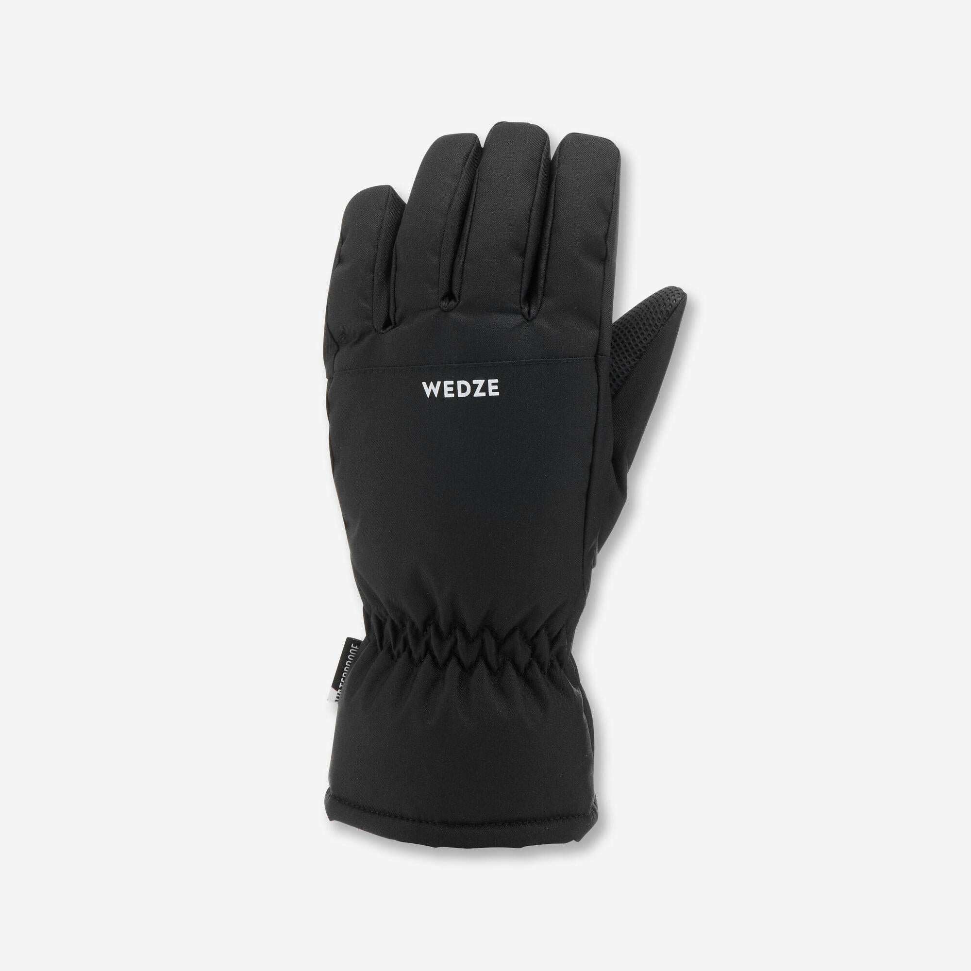handschuhe wedze Wedze Kids' 100 Warm Waterproof Ski Gloves Smoked Black / 14 Years