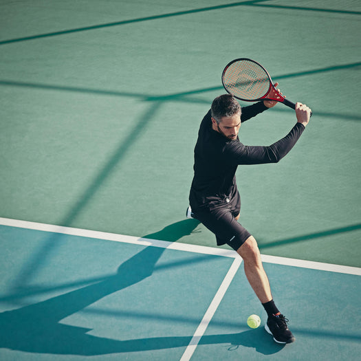 Men's Thermal Tennis Shorts - Black, black Image 1 of 4