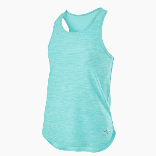 A photo of the Domyos S500 Breathable Synthetic Gym Tank Top Girls' in use