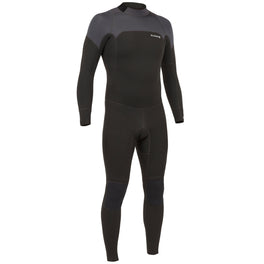Olaian 500 Stretch Neoprene Surfing Full Wetsuit Back zip 4 3mm Men, Image of