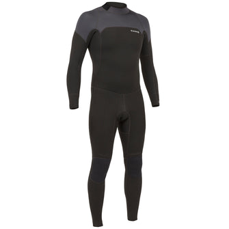 Olaian 500 Stretch Neoprene Surfing Full Wetsuit Back zip 4 3mm Men, Image of