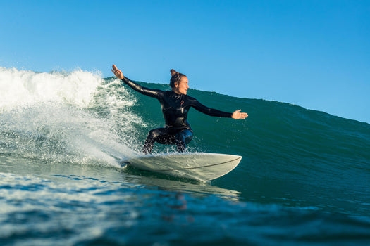 Olaian 900 Stretch Neoprene Surfing Full Wetsuit Zipless 3 2mm Women, navy blue Image 5 of 5