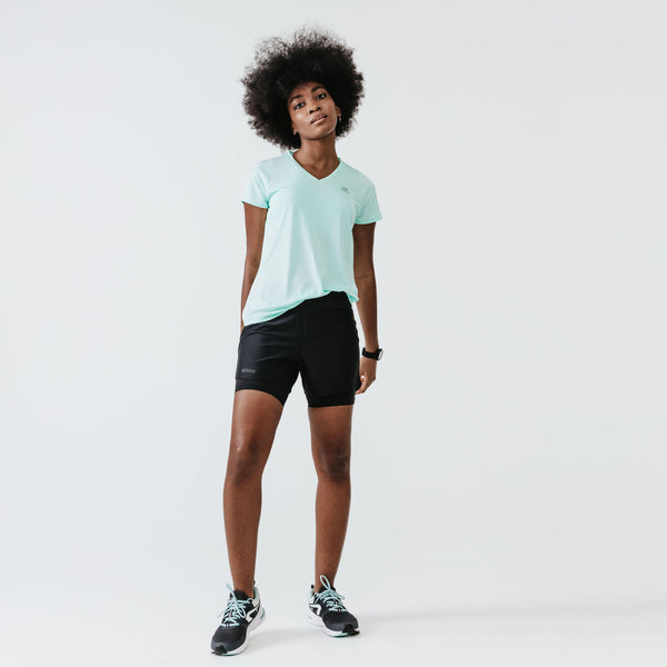 Short de Running para Mujer - Dry - Negro - Decathlon