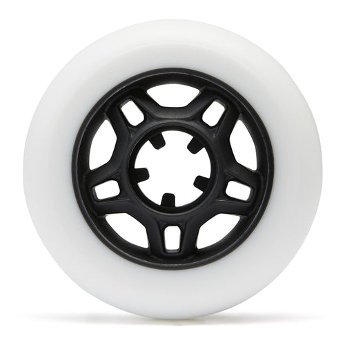 A photo of the Oxelo Inline skate Wheel Set 76mm 80A For FIT100 Adult in use