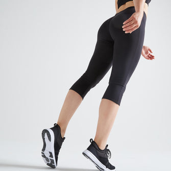 Domyos 100 Fitness Cardio Training Cropped Leggings Women's, Image of