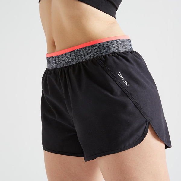 Short Moulant Fitness Cardio Femme Noir - Decathlon Cote d'Ivoire