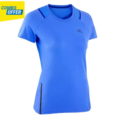 A photo of the Kalenji Run Dry+ Running T-Shirt Women's in use