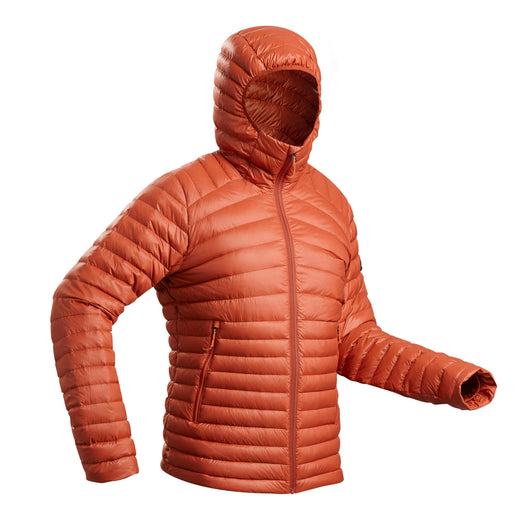 Forclaz Men's MT100 Hooded Down Puffer Jacket, asphalt blue Image 7 of 7