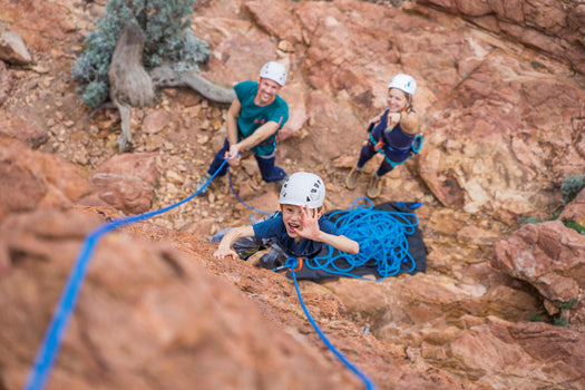 Boy's Climbing Comfort T-Shirt, inkpot blue Image 1 of 5