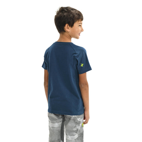 A photo of the Boy's Climbing Comfort T-Shirt in use