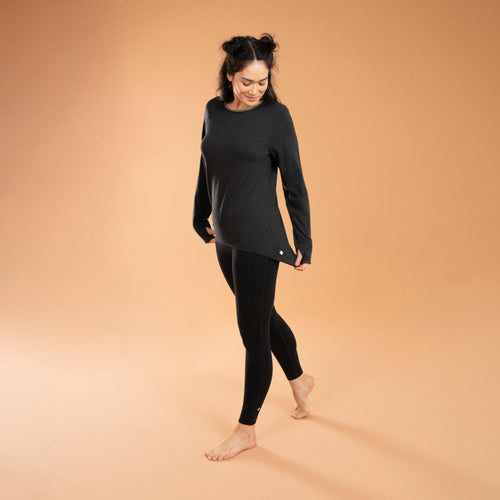 A photo of the Domyos Technical Yoga Leggings Women's in use