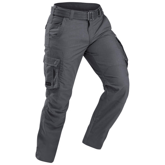 Men's Travel Backpacking Cargo Pants - TRAVEL 100 Grey, carbon gray Image 3 of 3
