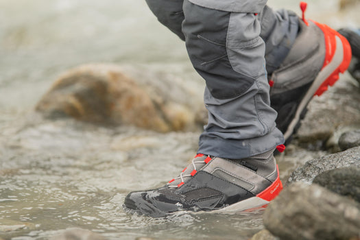 Quechua Crossrock Mid Waterproof Lace-Up Hiking Shoes Kids', pewter Image 1 of 4