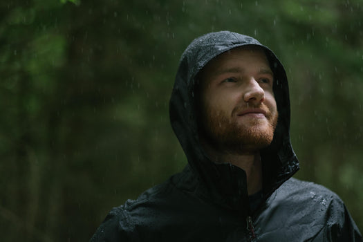 Quechua Men's Raincut Zip Windproof and Water-repellent Jacket, black Image 3 of 4