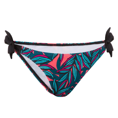 A photo of the Olaian Sabi Notched and Knotted Swimsuit Bottoms Women's in use