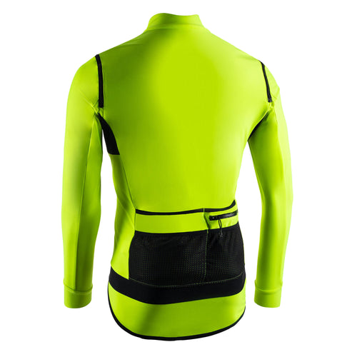 A photo of the Van Rysel RCR Convertible Road Cycling Jacket Men's in use