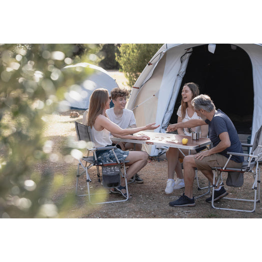 FOLDING CAMPING TABLE - 4 TO 6 PEOPLE, brown Image 1 of 3