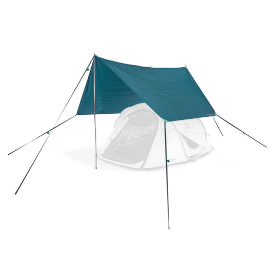 Quechua MH100 Multifunction Camping Tarp, dark petrol blue Image 4 of 4