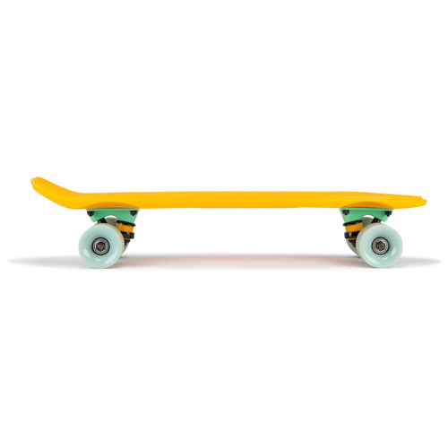 A photo of the Oxelo Yamba 100 Complete Cruiser Skateboard 22.6''x5.5'' in use