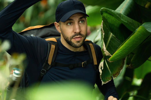 Travel Backpacking Cap | TRAVEL 100 - Navy Blue, asphalt blue Image 2 of 4
