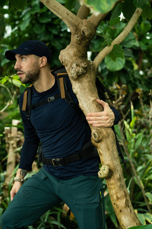 Travel Backpacking Cap | TRAVEL 100 - Navy Blue, asphalt blue Image 1 of 4