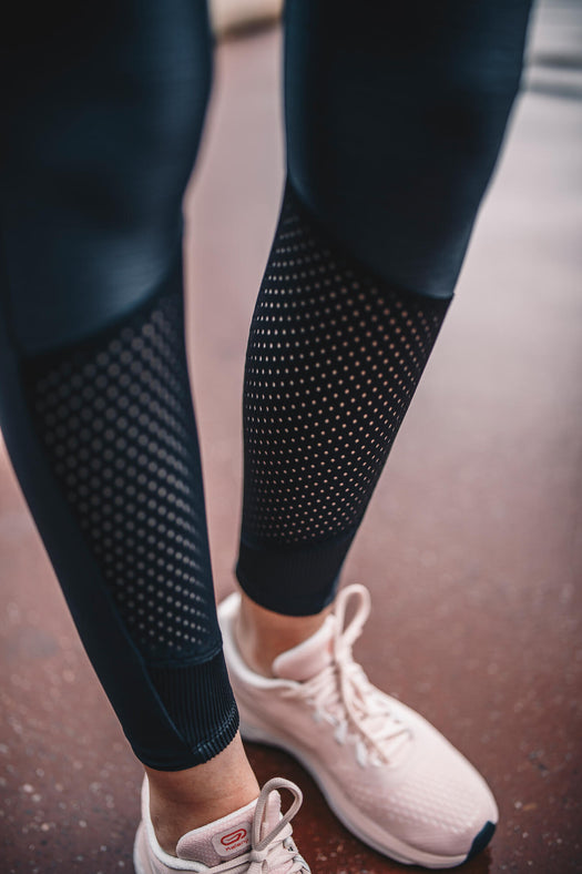 Kalenji Dry+ Feel Running Tights Women's, dark khaki Image 4 of 5