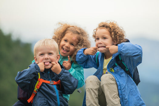 Quechua MH500 Waterproof Hiking Jacket Kids', blue Image 3 of 5