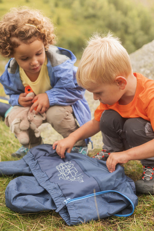 Quechua MH500 Waterproof Hiking Jacket Kids', blue Image 4 of 5