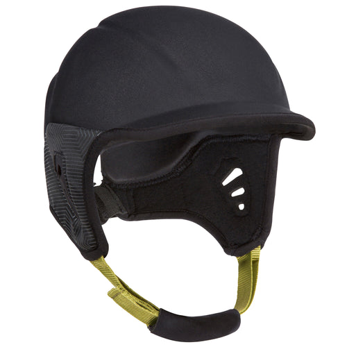 A photo of the Olaian Water Sports Surfing Wake Foiling Kitesurfing Paddling Helmet in use