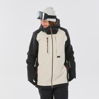 Men's Ultra Resistant Snowboard Jacket - SNB 900 UP Beige, Image of