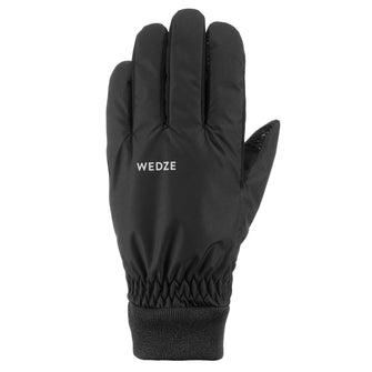ADULT SKI GLOVES 100 - LIGHT BLACK, Image of