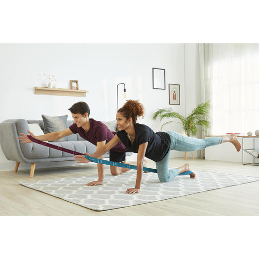 Nyamba 500 Low Resistance Pilates Elastic Band, deep petrol blue Image 1 of 5