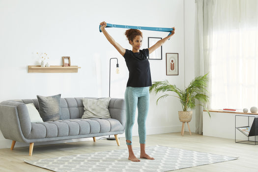 Nyamba 500 Low Resistance Pilates Elastic Band, deep petrol blue Image 3 of 5