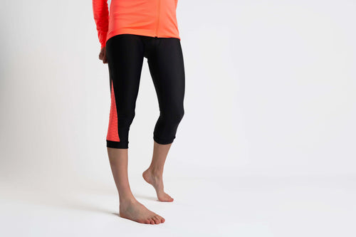 A photo of the 500 3 4 Road Cycling Tights Women's in use