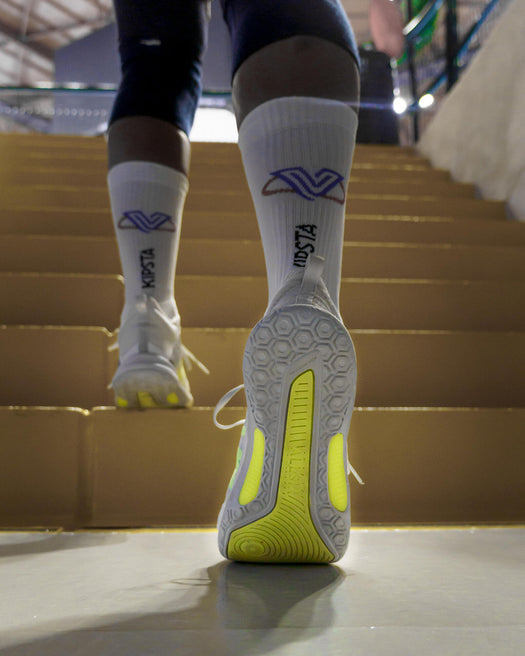Men's Volleyball Shoes for Regular Use Fit 500 - White Yellow, snow white Image 3 of 4