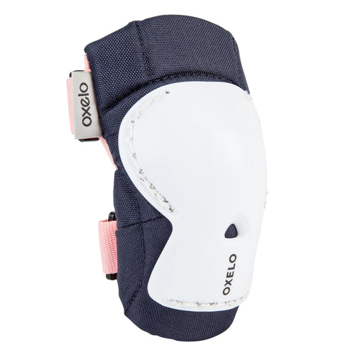 A photo of the Kids' Set of Inline Skate Scooter Skateboard Protectors Play - Bridal Pink in use