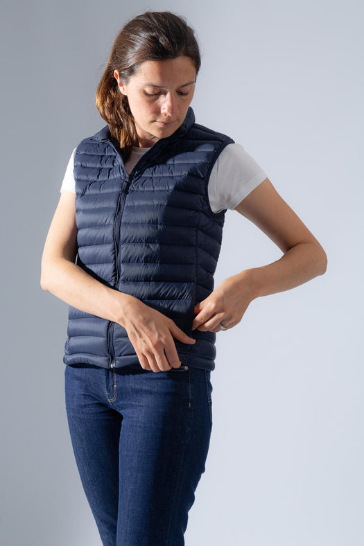 Inesis Ultralight Down Golf Packable Puffer Vest Women's, asphalt blue Image 7 of 10