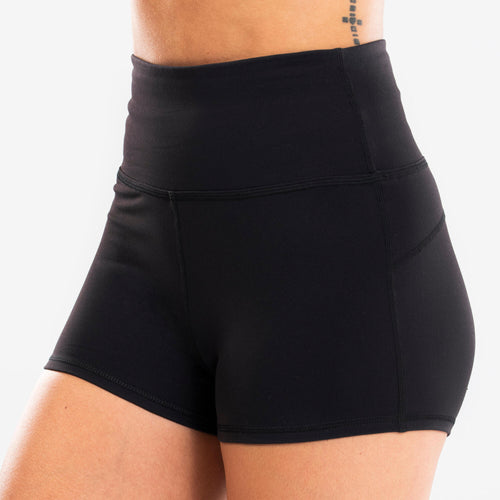 A photo of the Fitted Modern Dance Shorts Women's in use