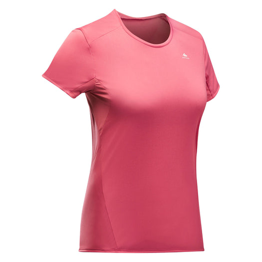 Women's Mountain Walking Short-Sleeved T-Shirt MH100, pink Image 3 of 3