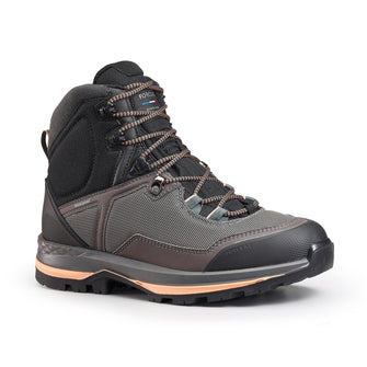 WOMEN'S WATERPROOF HIGH Backpacking BOOTS - MT100 - TEX, Image of